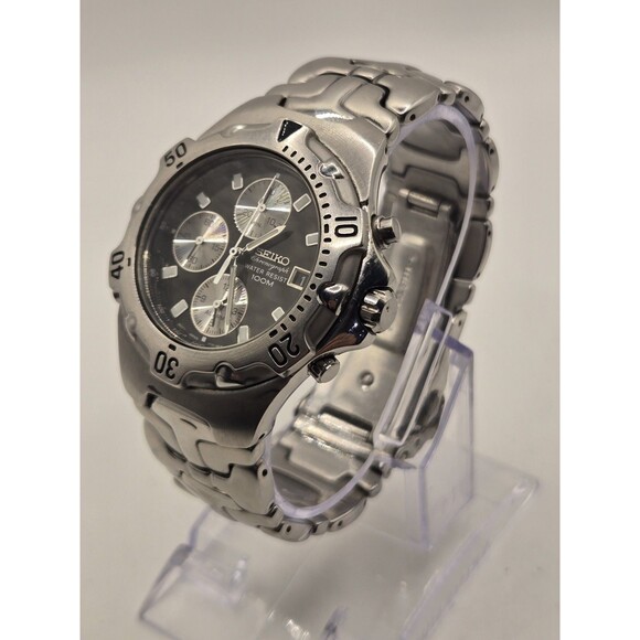 Seiko 7T32-6M49 Stainless Steel 42.5mm Chronograph Alarm Watch. Excellent. - Picture 5 of 15